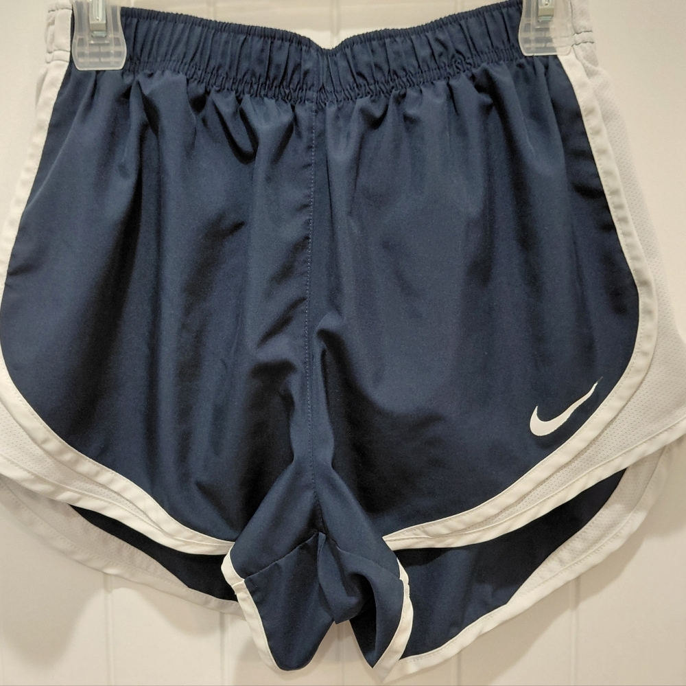 Nike Women's Blue and White Athletic Shorts #0580